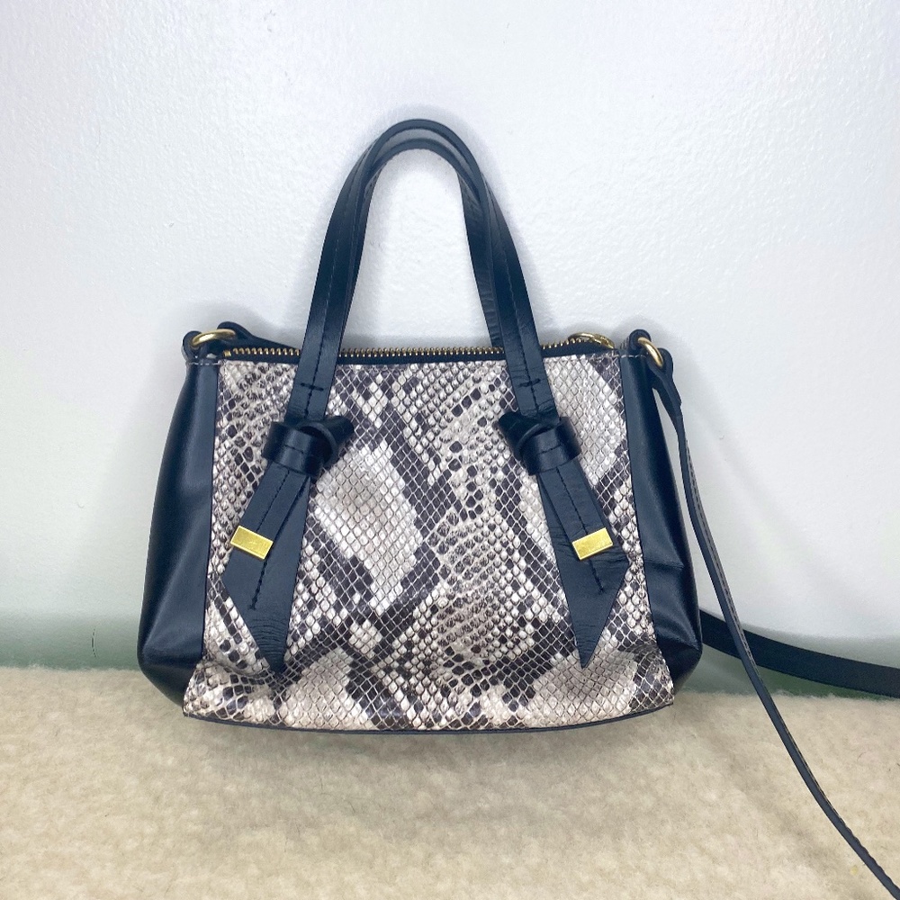 FOLEY & CORINNA: Snake Print Crossbody Bag